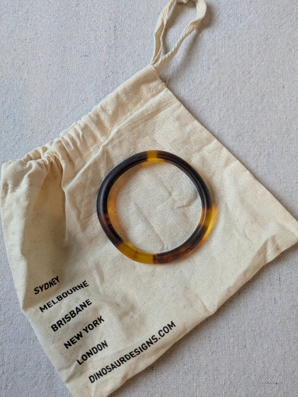 Dinosaur Designs Wishbone Tortoiseshell Bangle Bracelet